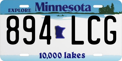 MN license plate 894LCG