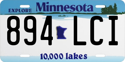 MN license plate 894LCI