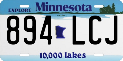MN license plate 894LCJ