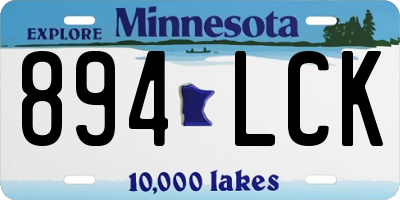 MN license plate 894LCK