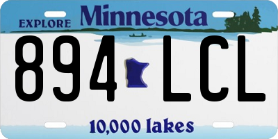MN license plate 894LCL