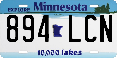 MN license plate 894LCN