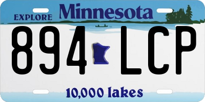 MN license plate 894LCP