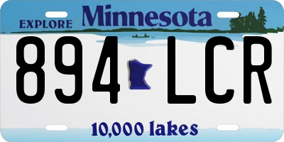 MN license plate 894LCR