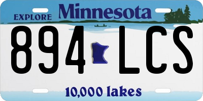 MN license plate 894LCS