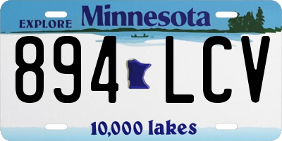 MN license plate 894LCV