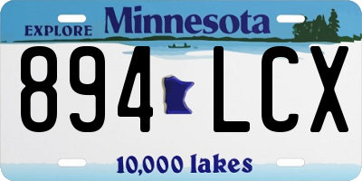 MN license plate 894LCX