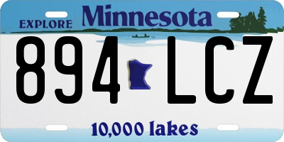 MN license plate 894LCZ