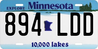 MN license plate 894LDD
