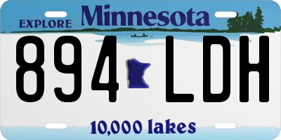 MN license plate 894LDH