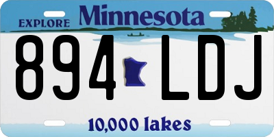 MN license plate 894LDJ