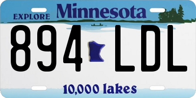 MN license plate 894LDL