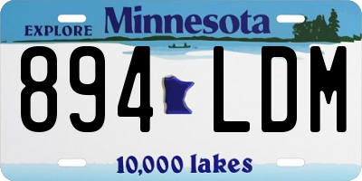 MN license plate 894LDM