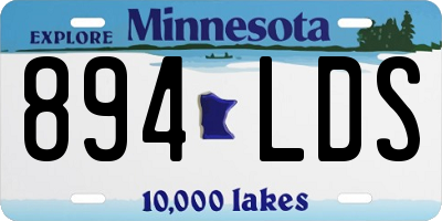 MN license plate 894LDS