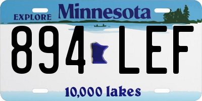 MN license plate 894LEF