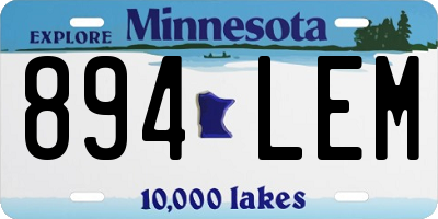 MN license plate 894LEM
