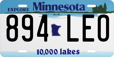 MN license plate 894LEO