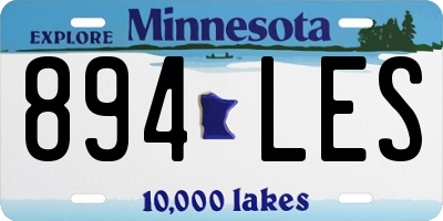 MN license plate 894LES
