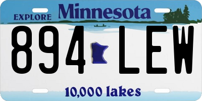 MN license plate 894LEW