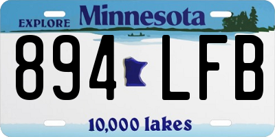 MN license plate 894LFB