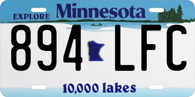 MN license plate 894LFC