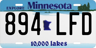 MN license plate 894LFD