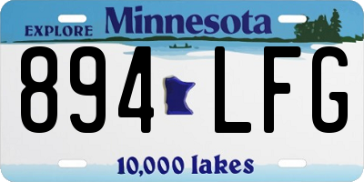 MN license plate 894LFG