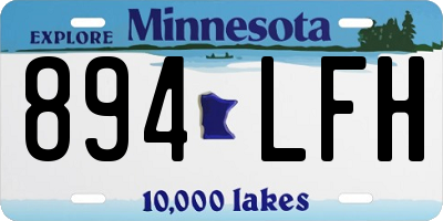 MN license plate 894LFH