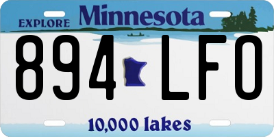 MN license plate 894LFO