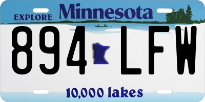 MN license plate 894LFW