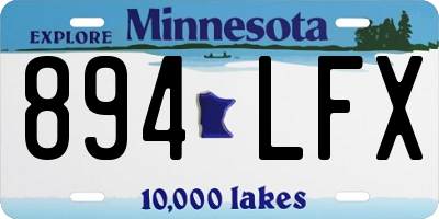 MN license plate 894LFX