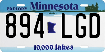 MN license plate 894LGD