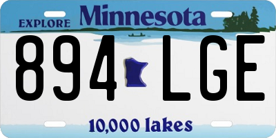 MN license plate 894LGE