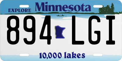 MN license plate 894LGI