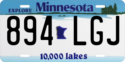 MN license plate 894LGJ