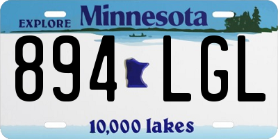 MN license plate 894LGL
