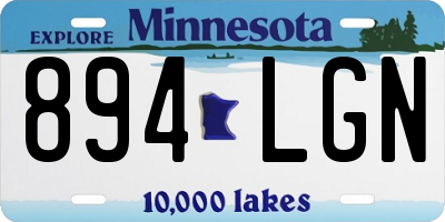 MN license plate 894LGN