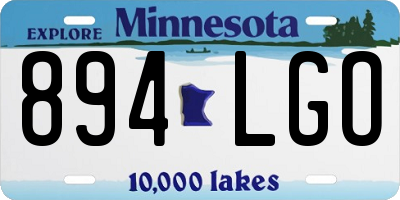 MN license plate 894LGO