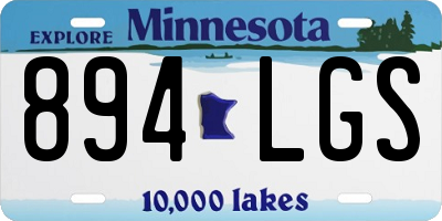 MN license plate 894LGS