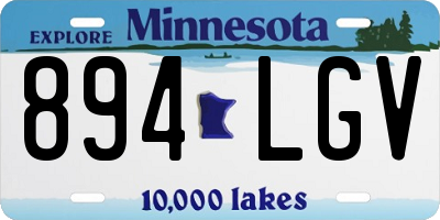 MN license plate 894LGV