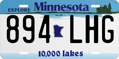 MN license plate 894LHG