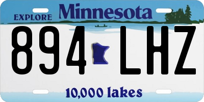 MN license plate 894LHZ