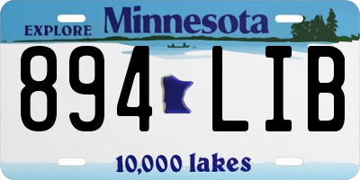 MN license plate 894LIB