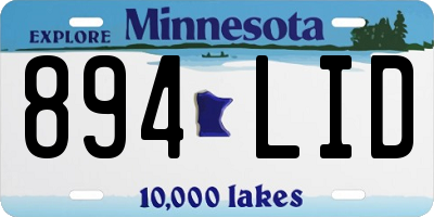 MN license plate 894LID