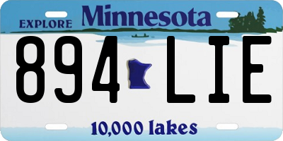 MN license plate 894LIE