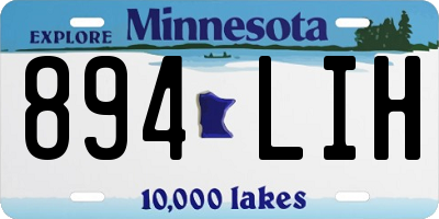 MN license plate 894LIH