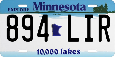 MN license plate 894LIR