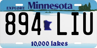 MN license plate 894LIU