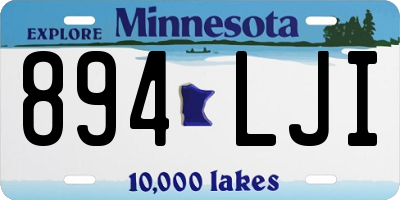 MN license plate 894LJI