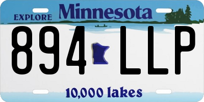 MN license plate 894LLP